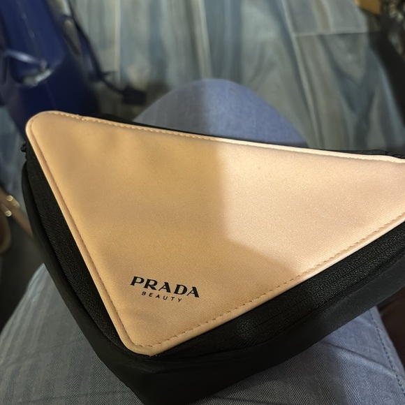Prada Pink and Black Cosmetic Bag